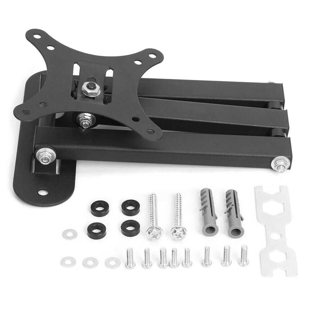 STAFFA PORTA TV MONITOR a MURO DA 10 a 32 POLLICI SUPPORTO PARETE E BRACCIO VESA