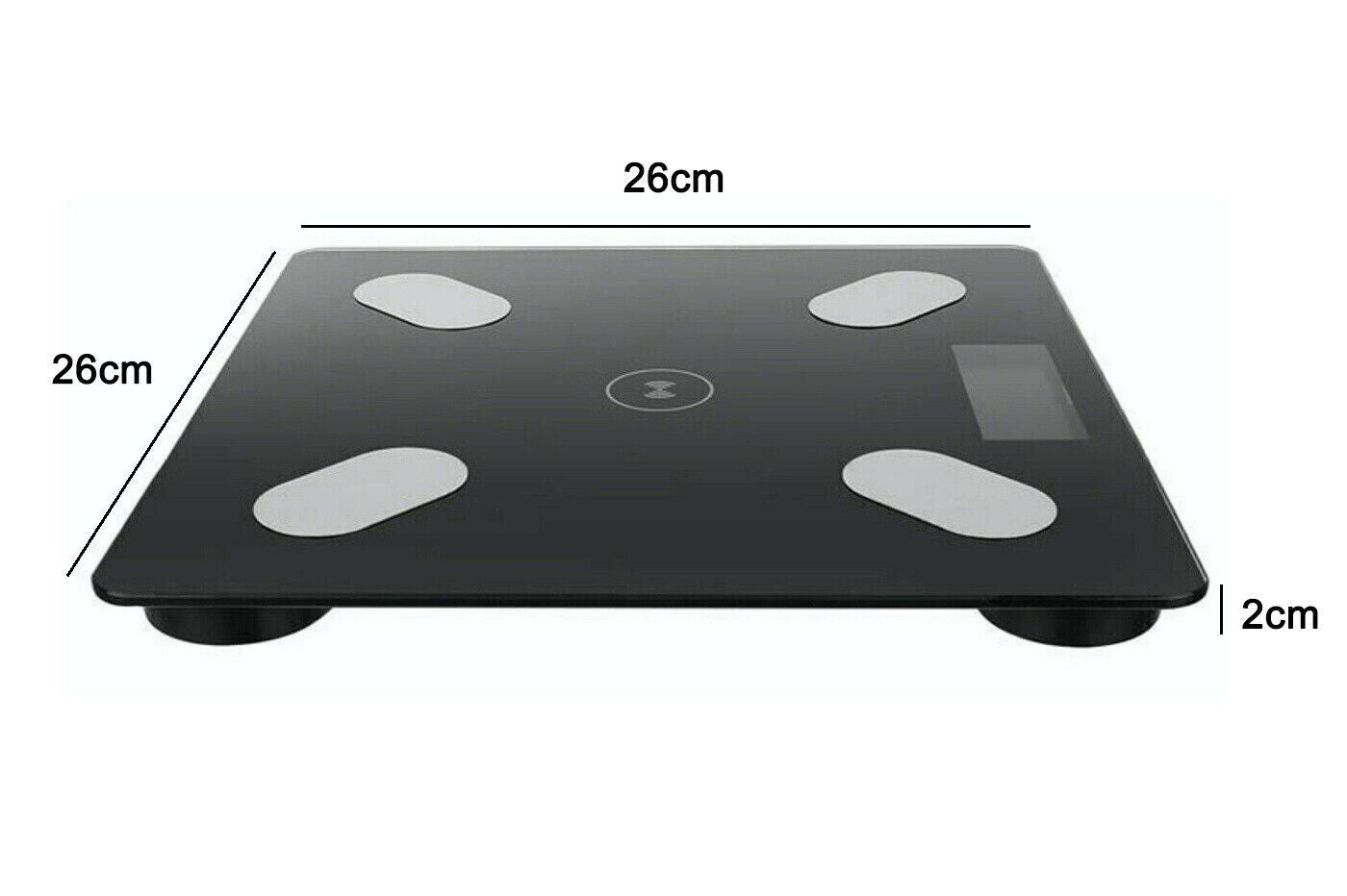 Bilancia in VETRO Pesapersone Digitale Bluetooth Elettronica Portata 180 Kg B24