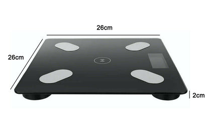 Bilancia in VETRO Pesapersone Digitale Bluetooth Elettronica Portata 180 Kg B24