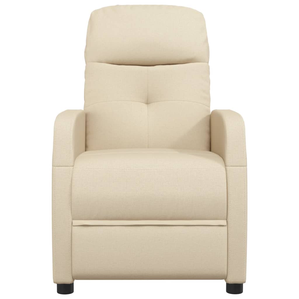 vidaXL Massage Chair Cream Fabric-1