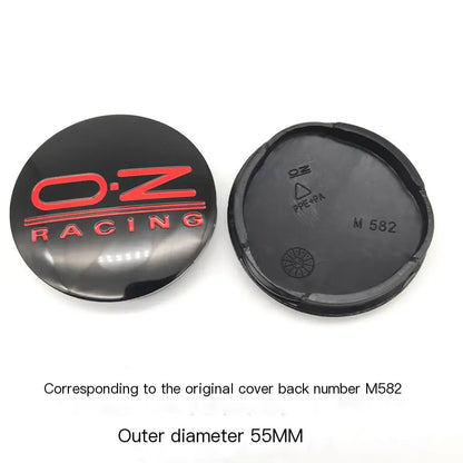 M582 Model Hub Cap OZ - 55MM Black Carbon Fiber