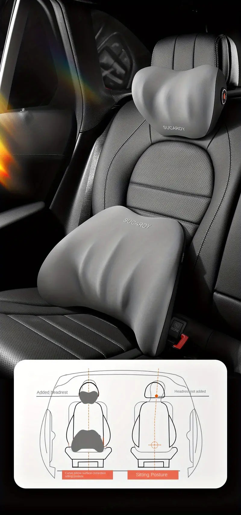 Car Memory Foam Neck Pillow Cushion for All Seasons