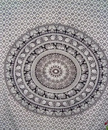 Bohemian Tapestry and Printed Floor Mat for Living Room